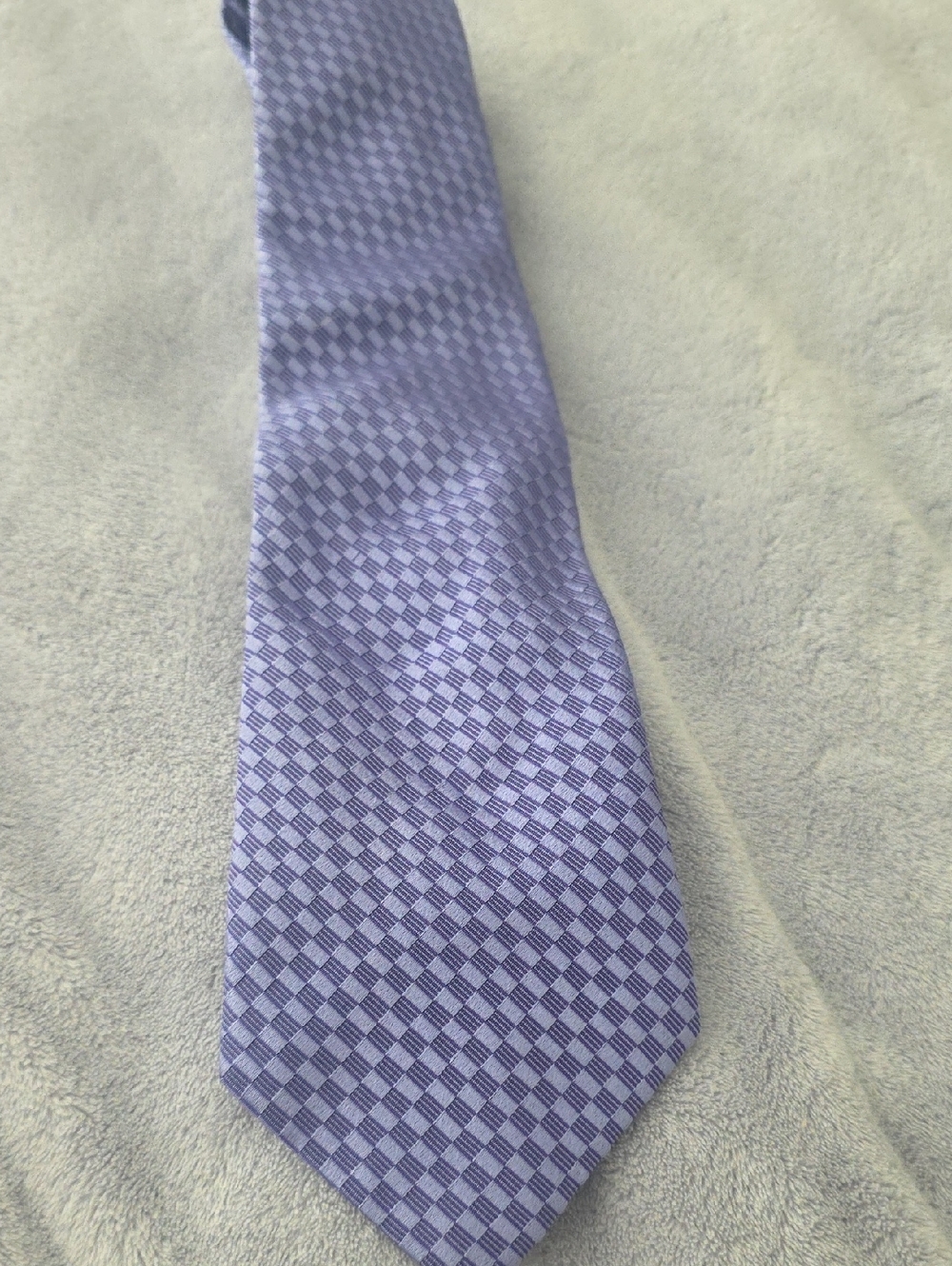 Turnbull & Asser Lavender Check Silk Tie